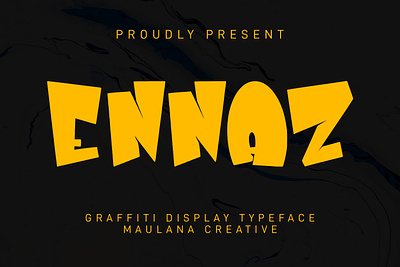 Ennaz Display Font animation branding font fonts graphic design logo nostalgic