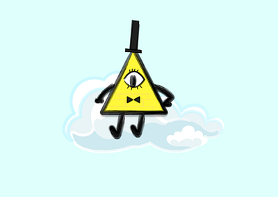 Bill Cipher in the Clouds branding graphic design motion graphics