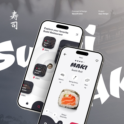 // 🍙 SUSHI 🍙 // App Design Concept (Device Mockup) app app design concept design digital interface mobile modern product design responsive ui uitrends ux web