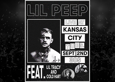 Music Concert Poster Idea concert design figma lil peep music photoshop poster rap