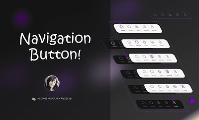 Cute Navigation Button! 3d animation app art branding design flat graphic design illustration illustrator logo logo design minimal motion graphics typography ui ux vector web design website