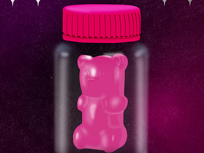 Pretty Poison 2d 3d aftereffects animation bear bottle gummy gummybear motion graphics pill pink poison pretty revolve rotating spinning