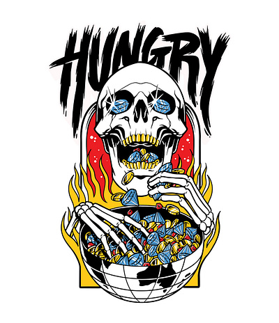 Hungry Skullhead Illustration 3d branding code pulse technologies codepulsetechnologies graphic design logo motion graphics