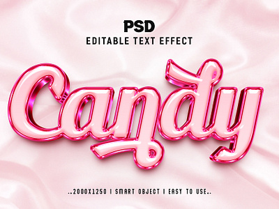 Candy'' 3D Editable Text Effect Style 3d action candy 3d editable text effect candy 3d text candy psd candy psd text candy text effect headline illustration new text psd text effect vector
