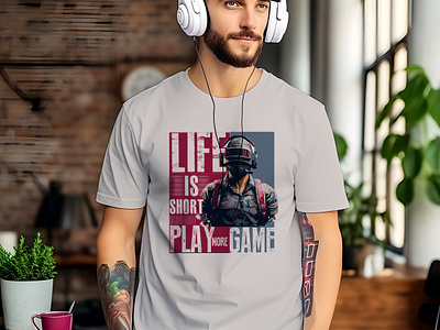 Gaming t-shirt game gaming mockup modern play shirt t shirt tshirt vector