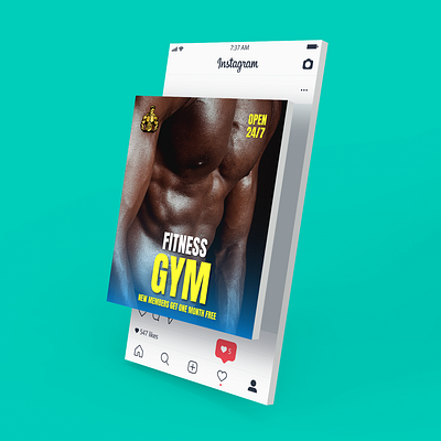 Gym Post Design - Usme Asuy branding graphic design