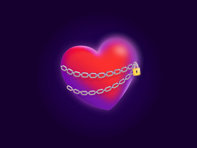Chained Heart after effects animation chained heart glowy heart heartbeat locked heart motion design motion graphics