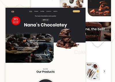 Nana's Chocolatey🍩 3d animation app branding design graphic design illustration logo motion graphics typography ui ux vector
