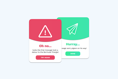 Flash Message: Error message and Success message dailyui dailyui005 ui