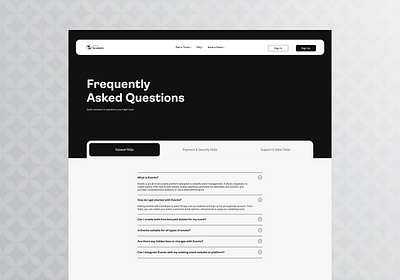 FAQ Page design ui web design