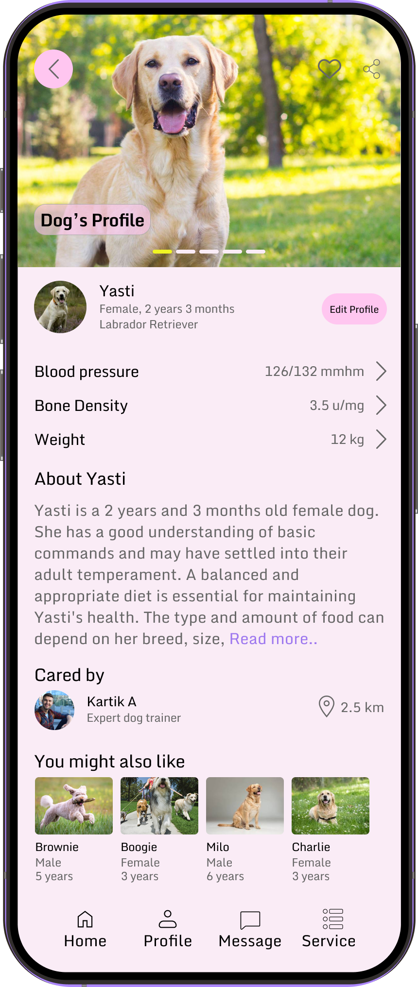 Bark Buddy - Pet care app dog care dog lover ui ux