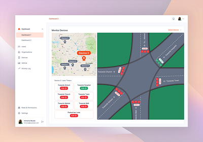 Traffic Lane Management Dashboard app dashboarddesign design ui