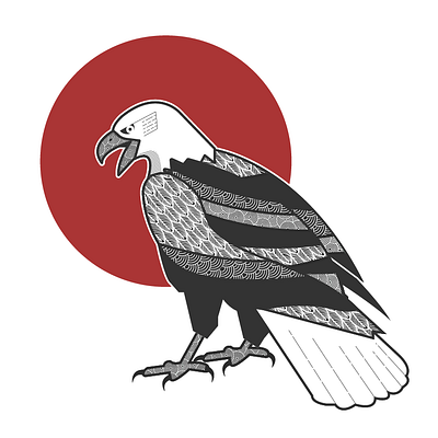 Eagle birds black and white design eagle graphic design illustration patterns red vector