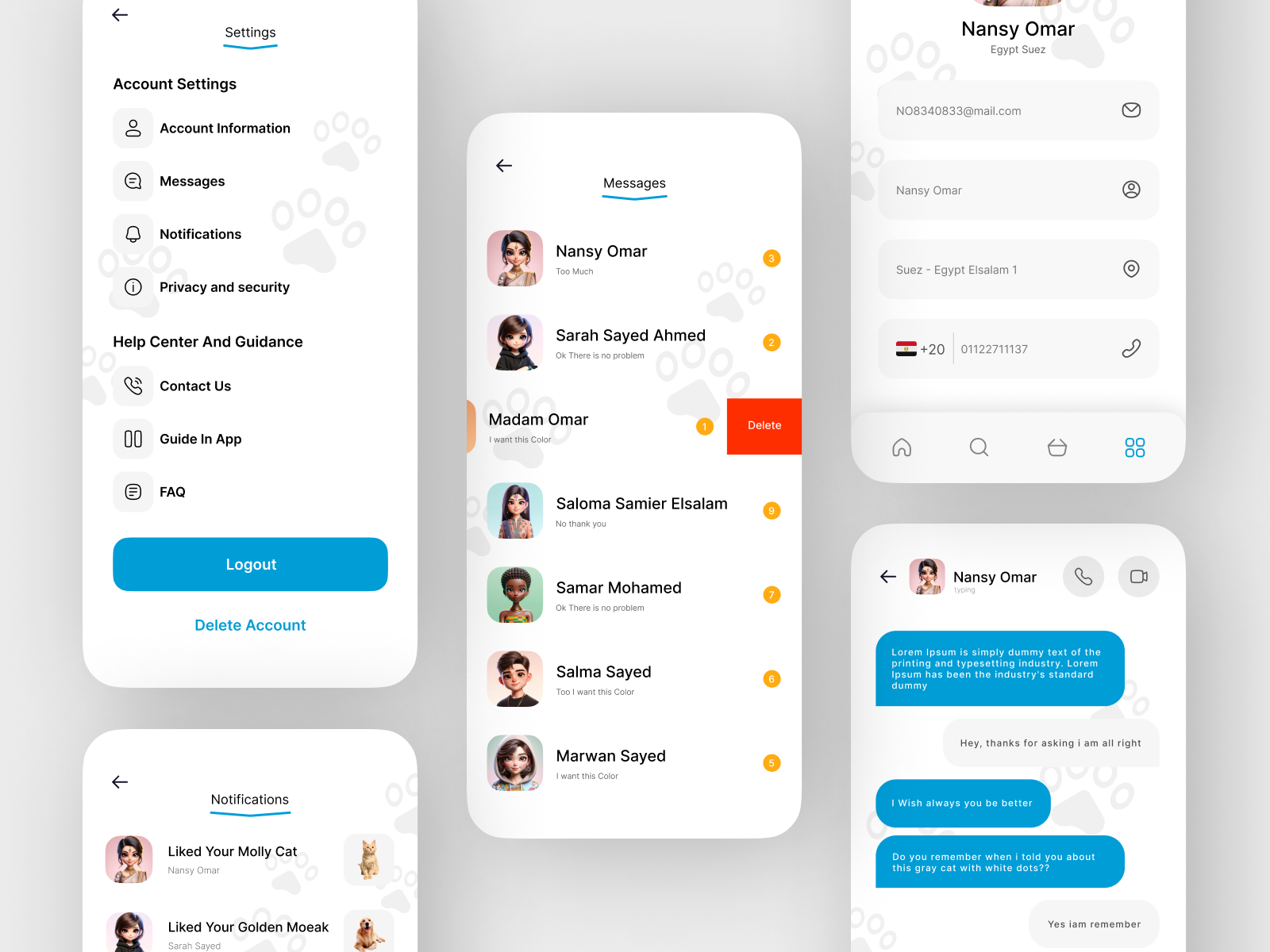 Pet App Profile UI Design by Marwan Sayed on Dribbble