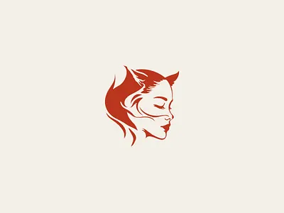 Nature fox woman illustration 2d ai artificial fox illustration intelligence logo nature vectort women