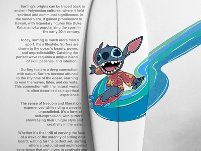 Surfing Stitch adobe adobe photoshop disney graphic design ill illustration lilo and stitch procreate