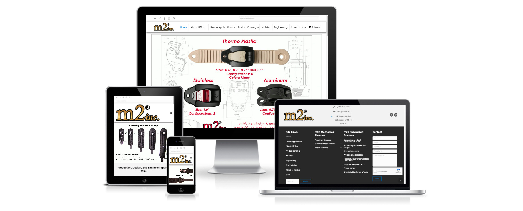 m2inc e-Commerce website