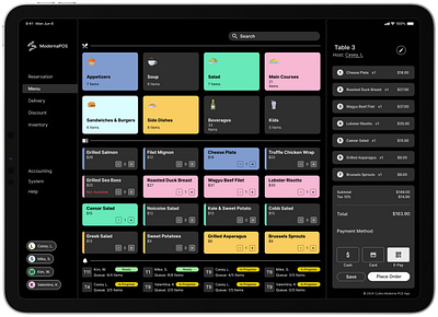 Restaurant POS system 1/3 - Front of House dailyui graphic design pos system restaurant ui ui ux design