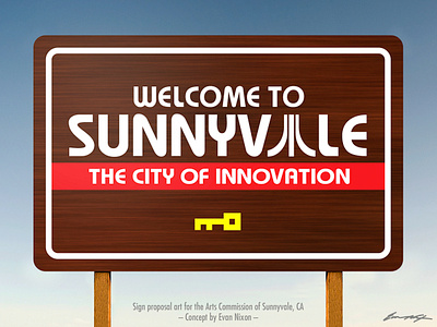 Welcome to Sunnyvale [sign proposal] atari atari 2600 bay area california sign silicon valley sunnyvale