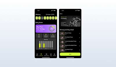 Workout / Exercise tracker. app design dailyui design mobile app ui uidesign ux workout tracker.