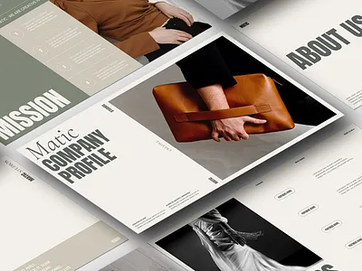 Matic Company Profile company minimalist pitchdek presentation profile project proposal slides