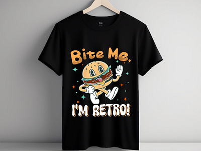 BITE ME , Retro Food T shirt Design branding bulk t shirt bulktshirt canva t shirt design custom t shirt design customtshirtdesign design food t shirt food t shirt design graphic design illustration merch by amazon print on demand redbubble retro food t shirt design t shirt design bundle t shirt design free typography vector vector art