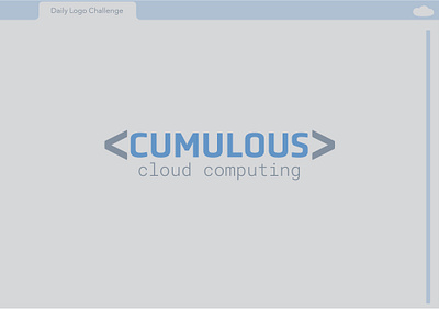 Cloud Computing Logo "Cumulous" branding dailylogochallenge design graphic design logo ui vector