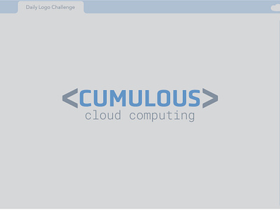 Cloud Computing Logo "Cumulous" branding dailylogochallenge design graphic design logo ui vector