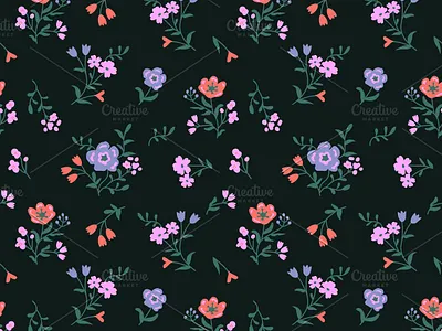 Ditsy floral pattern decorative design ditsy floral pattern seamless simple surface design texture