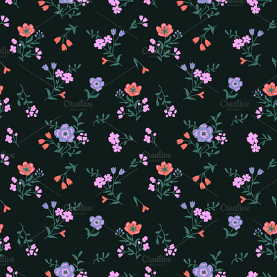 Ditsy floral pattern decorative design ditsy floral pattern seamless simple surface design texture