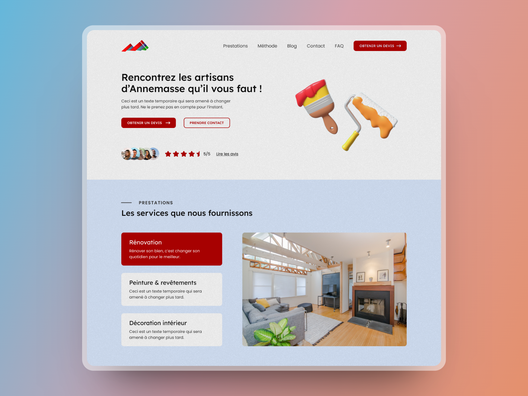 🖌️ House Painter Website, minimalist & cool background branding craftsman figma house painter illustration noise paint painting ui webdesign webflow website