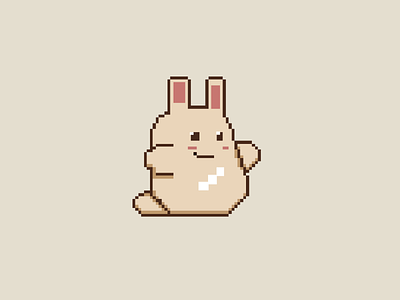 cute pixel rabbit pixel animal pixel art pixel design pixel person pixel rabbit