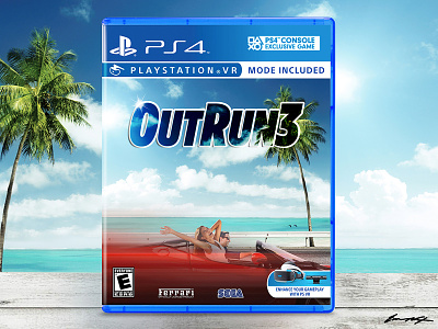 OutRun 3 [cover concept] ferarri outrun playstation ps4 racing sega yu suzuki