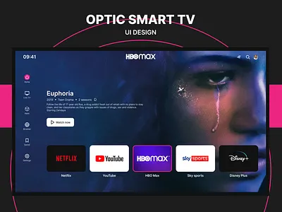 Optic smart TV design graphic design ui ux