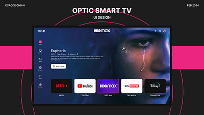 Optic smart TV design graphic design ui ux