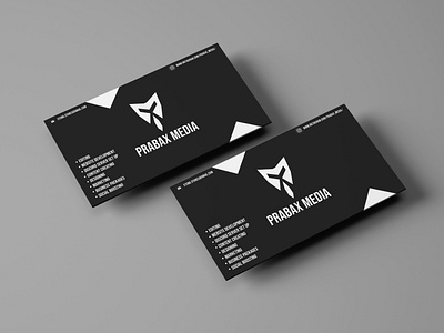 Prabax Media businees card design | by Rajveer brand identity branding business card design cards graphic design photoshop print