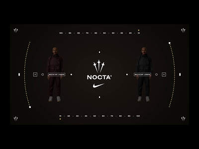 NOCTA — HUD loader aftereffects design headupdisplay hud interaction interface loader motiondesign nike nocta ui ux webdesign