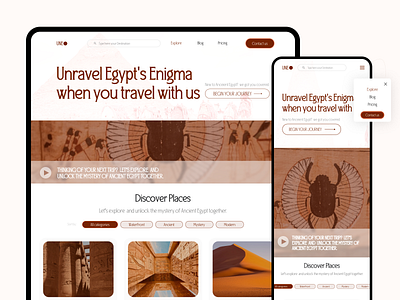 UNRAVELING THE ANCIENT EGYPT THROUGH WEB DESIGN acientwebsite ancientwebui design designer egypt minimal productdesign ui uiux uiuxdesigner