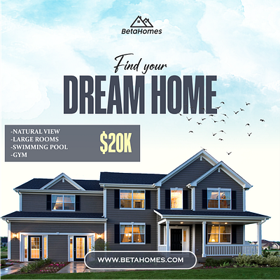 BETAHOMES branding flyer design graphic design social media ad.