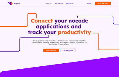 Landing page - Tech SaaS - Nocode tool agency branding design figma illustration landing page logo saas ui ui design