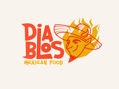Diablos - Mexican Food design diseño de logo diseño plano illustration logo logo logodesign design logodesign design brand marca tipografía