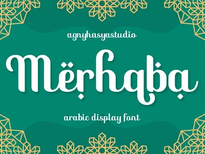 Merhaba - Arabic Style Font advertising arab arabic banner brand branding calligraphy display eid adha eid mubarak font islam islamic logotype poster ramadan ramadan kareem style typeface typography