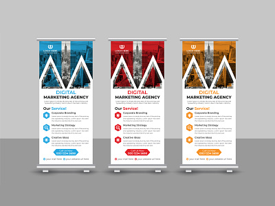 Corporate Business Marketing Roll Up Banner Design advertisement banner branding business corporate creative design display graphic design marketing modern pop up banner presentation print template pull up banner retractable banner roll up roll up banner stationery x banner