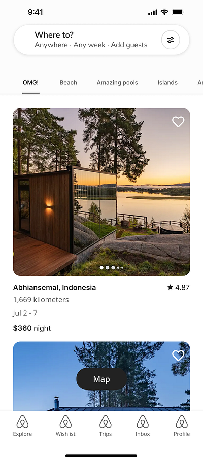 Airbnb Mobile Homepage