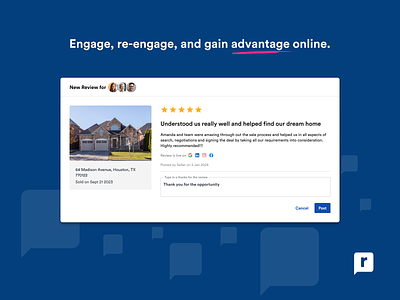 Helping real estate agents keep the conversation going design state ui