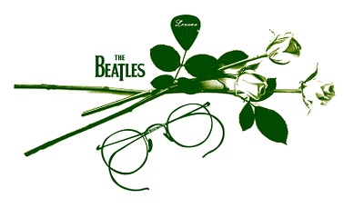 Beatles Lennon Roses 2005 graphic design beatles t shirt design lennon glasses roses for john lennon