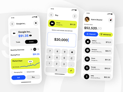 Trading – Investment Mobile App app design app ui application design bitcoin blockchain crypto crypto app crypto exchange crypto wallet cryptocurrency cryptocurrency exchange ethereum finance fintech investment mobile app trading ui ux wallet