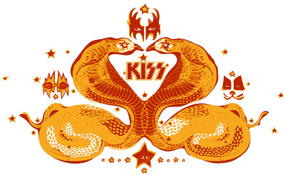 KISS Cobras 2005 graphic design kiss t shirt design