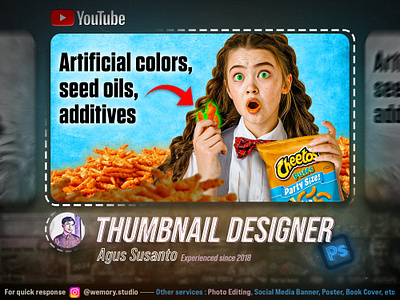 Thumbnail Design - Cheetos design graphic design manipulation midjourney photo editing photoshop thumbnail youtube thumbnail