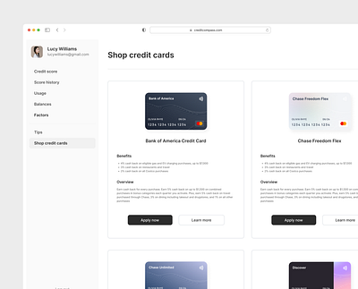 Shop Credit Cards credit cards credit score design shop